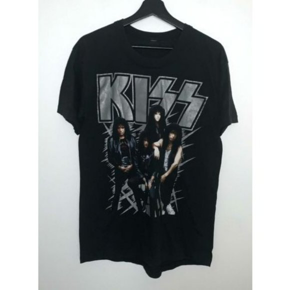 Vtg 1990 Kiss Hot In The Shade Concert Tour T-shirt Mens SZ M Double Sided Black